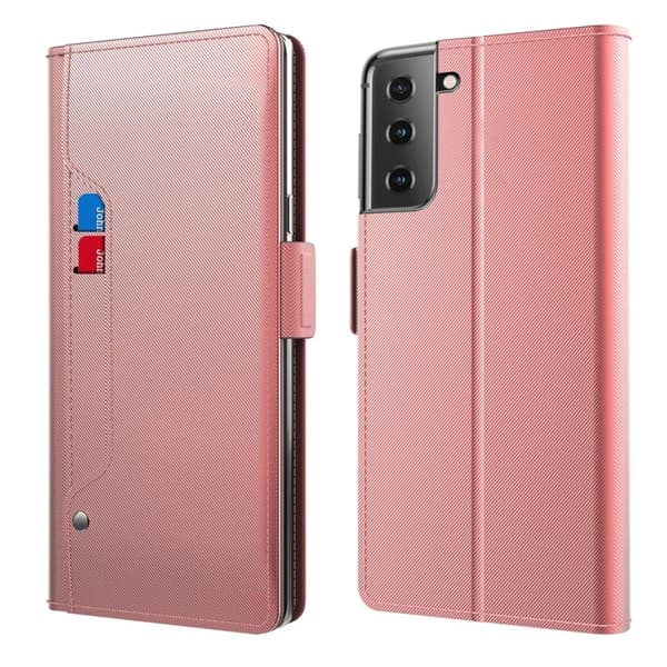 Plånboksfodral med Spegel Galaxy S21 Plus - Roséguld Roséguld