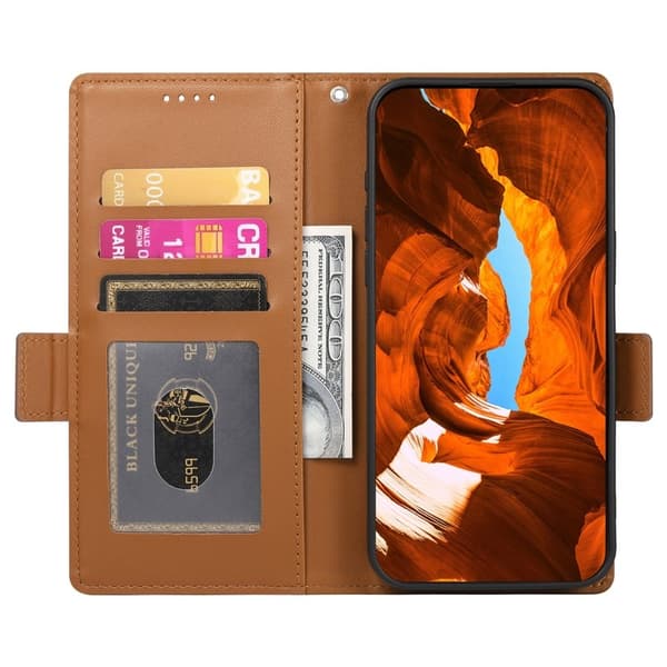 Samsung Galaxy S26 Fodral PU Läder Plånboksfodral - Brun