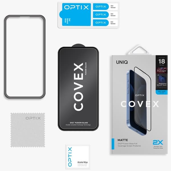 Uniq Härdat Glas Skärmskydd för iPhone 18 Pro Optix Covex