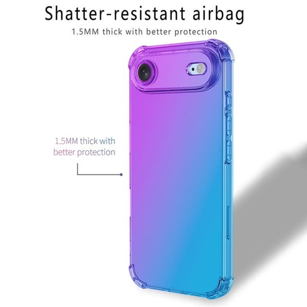 Mobilskal till iPhone Air Gradient Color TPU Anti-Drop - Blå/Rosa Blå