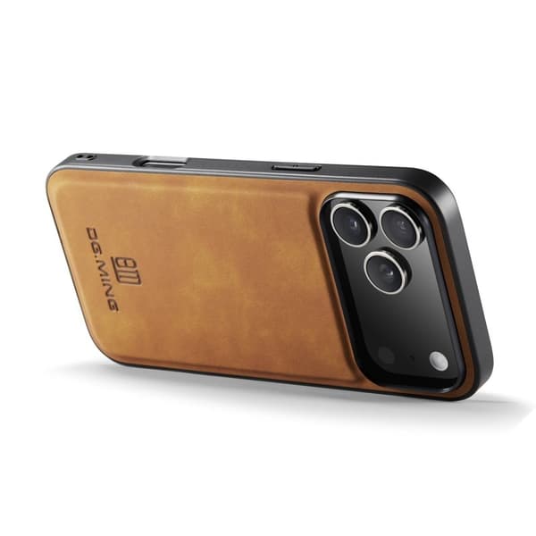 DG.MING Mobilskal till iPhone 17 Pro PU Läder Hybrid - Brun