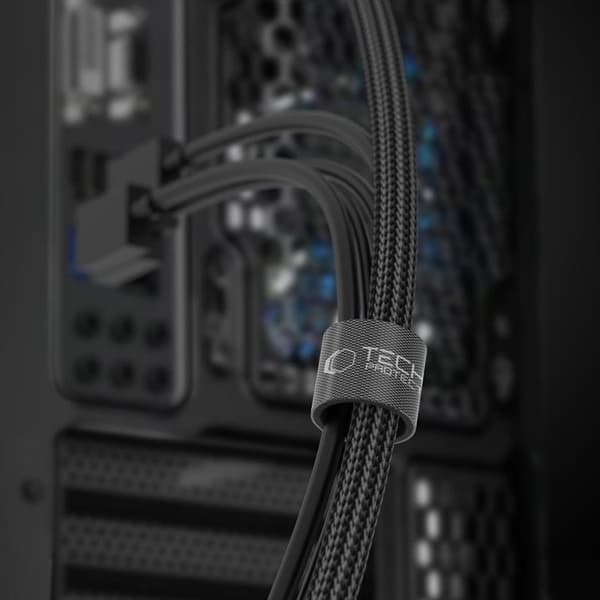 Tech-Protect Kabel Organisatör Velcro 300cm - Svart