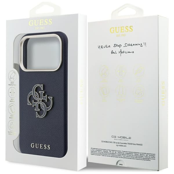 Guess Mobilcover iPhone 17 Pro FW Resin Logo - Blå Blå
