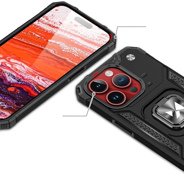Wozinsky iPhone 15 Pro Max Mobilcover Ringholder - Rosa Rosa