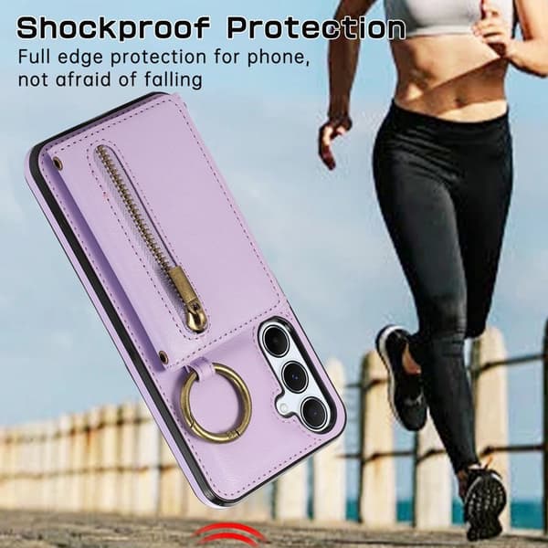 Plånboksfodral för Samsung Galaxy S26 Plus Konstläder Kickstand - Lila