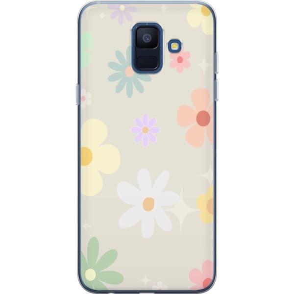 Mobilskal till Samsung Galaxy A6 (2018) med fejdande blommor
