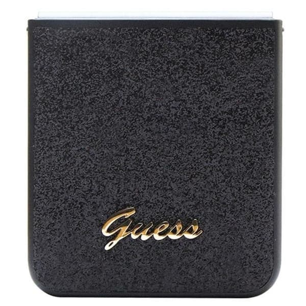 Guess Galaxy Z Flip 5 Mobiilikuori Glitter Script - Musta Black