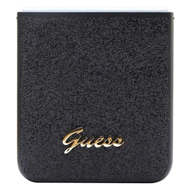 Guess Galaxy Z Flip 5 Mobilskal Glitter Script - Svart Svart