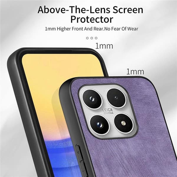 Mobilskal för Xiaomi 17 Retro Läder Shockproof Slim Lila