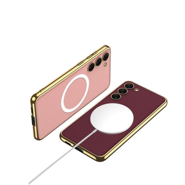 GKK Galaxy S23 Mobile Case Magsafe Galvanointi - Vaaleanpunainen