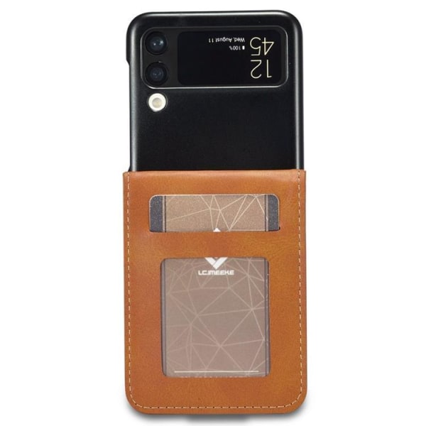 LC.IMEEKE Galaxy Z Flip 4 lompakkokotelo PU-nahkaa - vaaleanruskea