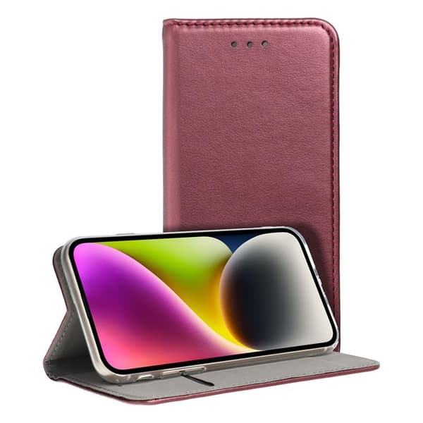 Redmi Note 12 Pro Lompakkokotelo Smart Magento - Burgundy Vinröd