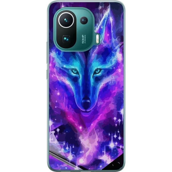 Telefontaske til Xiaomi Mi 11 Pro med Neon Wolf