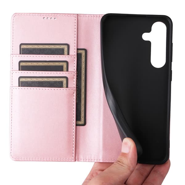 Plånboksfodral för Samsung Galaxy S26 Konstläder RFID - Rosa