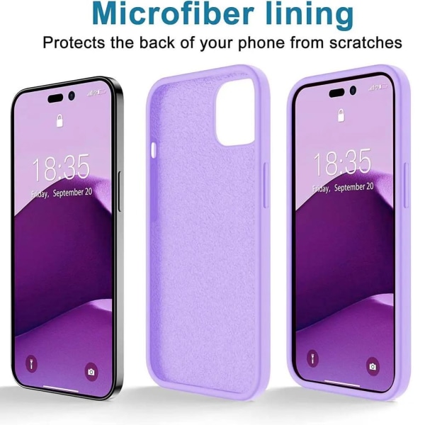 SiGN iPhone 14 Pro Skal Liquid Silicone - Lavender