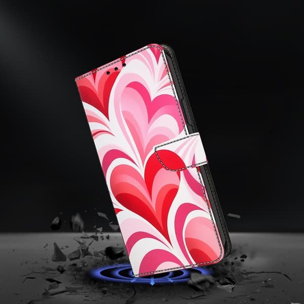 Samsung Galaxy S26 Plus Plånboksfodral Ställning Mönstertryck Konstläder - Love