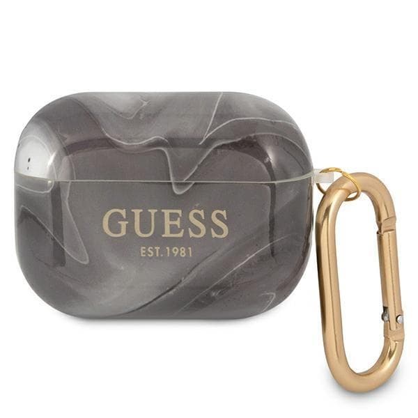 Guess Marble Collection Taske til AirPods Pro - Sort Black