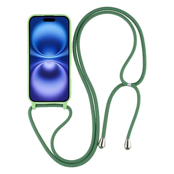 Mobilskal till iPhone 17 TPU Shockproof med Lanyard - Grön Grön