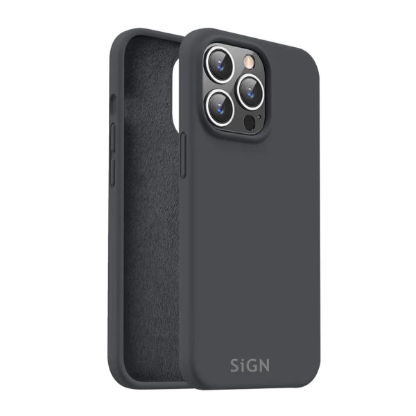 SiGN iPhone 15 Pro Max Mobile Cover nestemäinen silikoni - musta