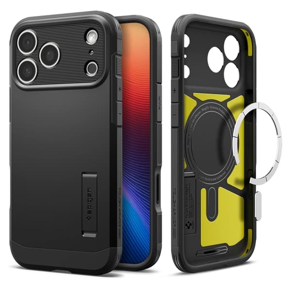 Spigen telefontaske til iPhone 17 Pro Magsafe Tough Armor - Sort Svart