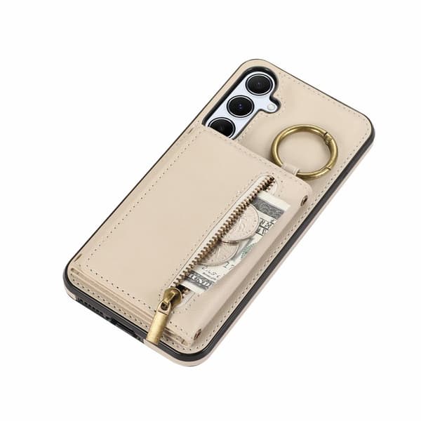 Plånboksfodral för Samsung Galaxy S26 Plus Konstläder Kickstand - Beige