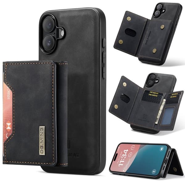 DG.MING M2 Series Mobilskal till iPhone 17 PU + PC + TPU - Svart