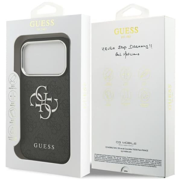 Guess telefonetui til iPhone 17 4G Big 4G Classic Logo - Sort Svart