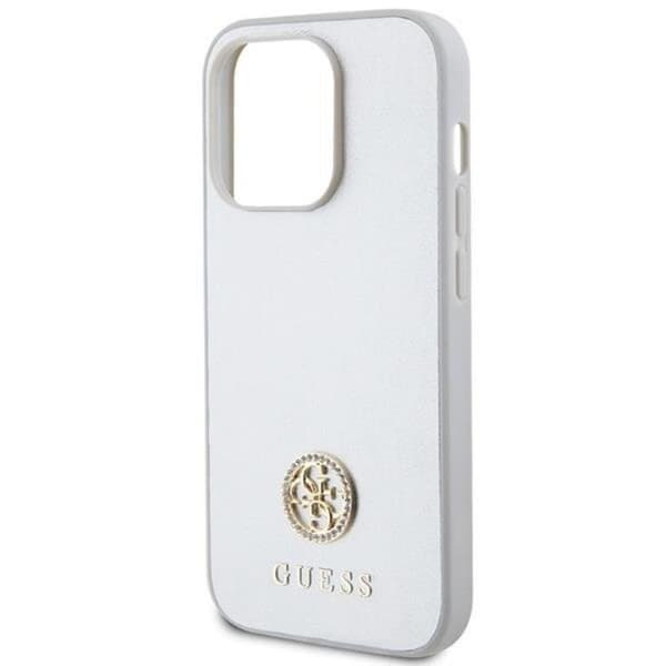Guess Mobilskal till iPhone 15 Plus Strass Metal Logo - Silver