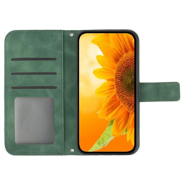 Sony Xperia 1 VII Konstläder Plånboksfodral Med Handledsrem - Grön Grön