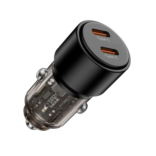 Tech Protect Biloplader USB-C Til USB-C 100W - Sort Svart