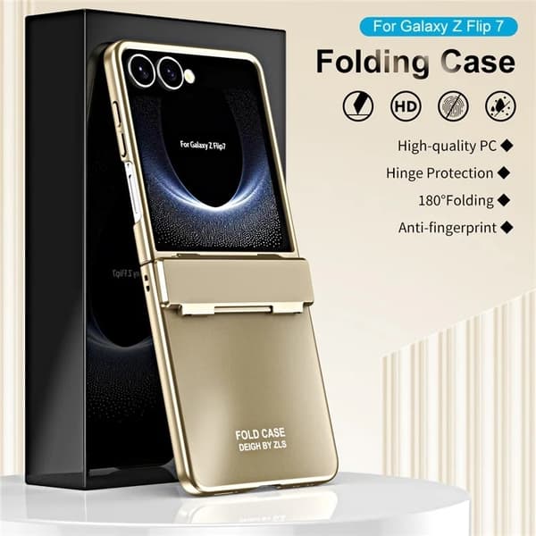 Mobilskal till Galaxy Z Flip 7 Electroplating - Guld Guld