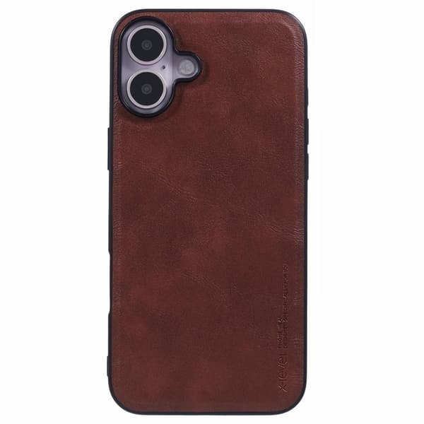 X-LEVEL Bojue-3 Mobilskal till iPhone 16 Plus Hybrid Skydd Brun