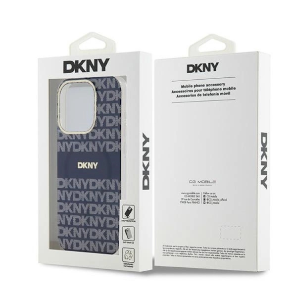 DKNY iPhone 15 Pro Mobilskal Magsafe IML Mono & Stripe - Blå