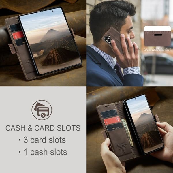 CASEME 013 Plånboksfodral för Samsung Galaxy Z Fold7 5G - Kaffe