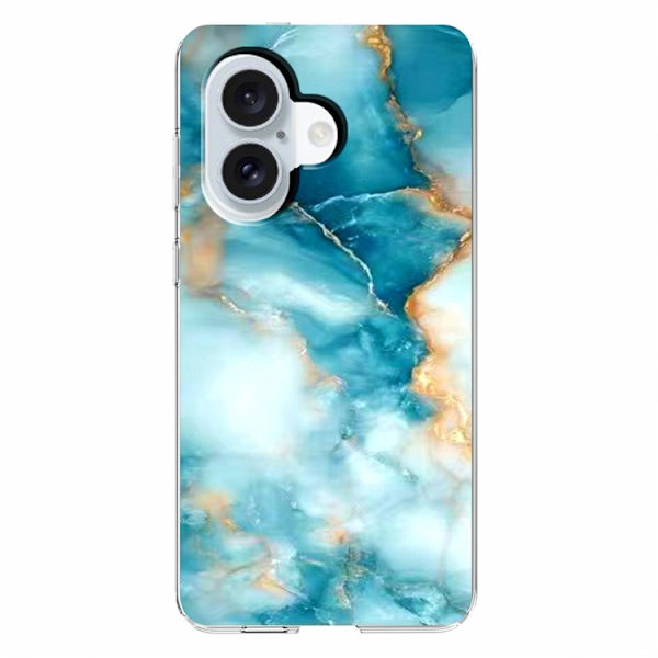 Mobilskal till iPhone 17 Marble Pattern Printing Soft - Blå Blå