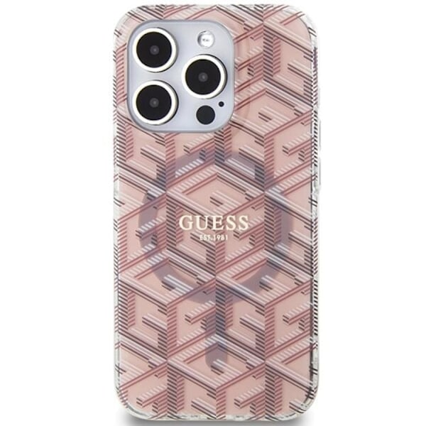 Guess iPhone 15 Pro Mobilskal Magsafe IML GCube - Rosa