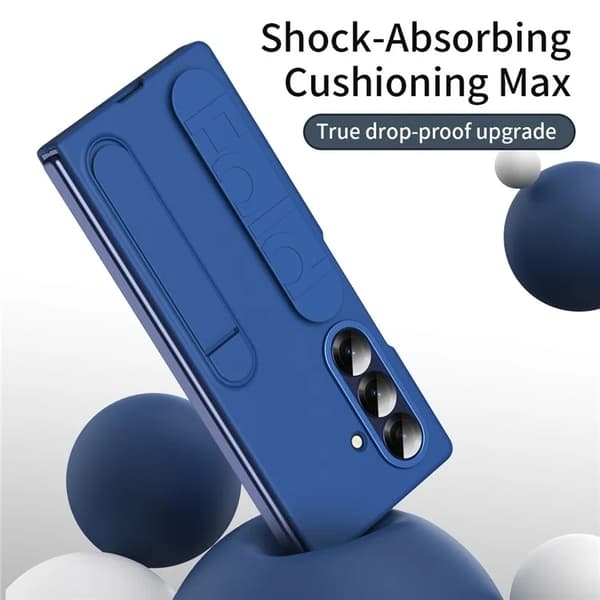 Mobilskal till Galaxy Z Fold7 5G Kickstand Armband PC Silicone - Blå Blå