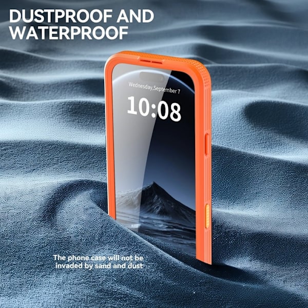 SHELLBOX Mobilskal till iPhone 17 Pro Max Vattentät MagSafe Transparent Orange