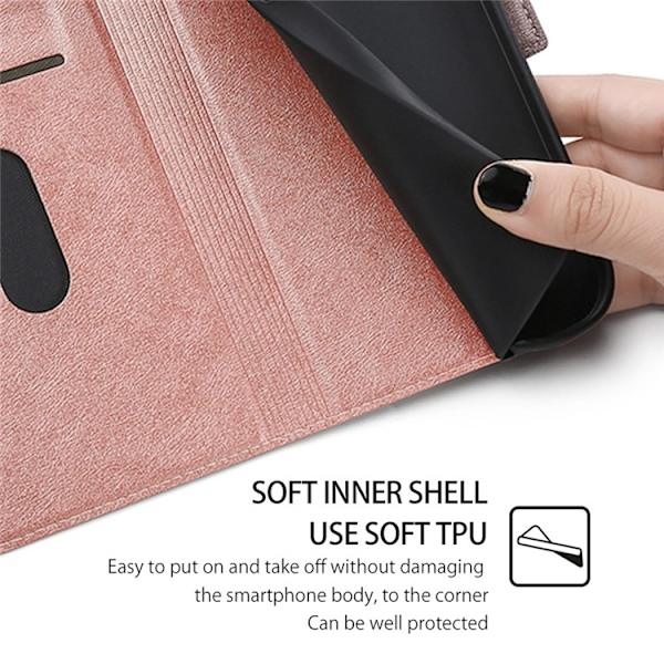 Xiaomi 13 Lite Plånboksfodral Dual Magnetic Clasp - Rosa Guld