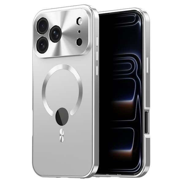 Mobilskal till iPhone 17 Pro Max MagSafe med Skärmskydd - Silver Silver
