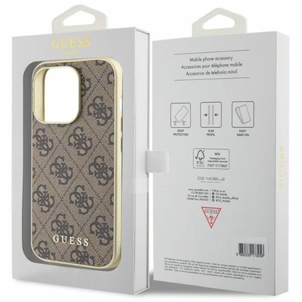 Guess iPhone 15 Pro -puhelinkuori 4G Charms -kokoelma - Ruskea