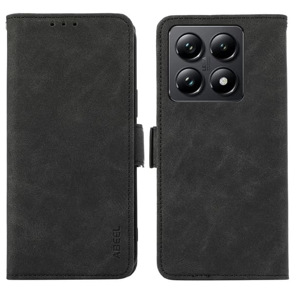 ABEEL Xiaomi 14T Pro Plånboksfodral Konstläder Ställ View RFID Blocker - Svart