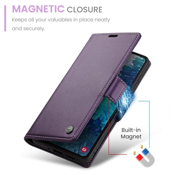 CASEME Plånboksfodral Konstläder för Samsung Galaxy S20 FE - Lila