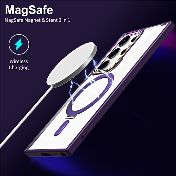 Galaxy S23 Ultra Mobilskal Magsafe Kickstand Magnetic - Clear