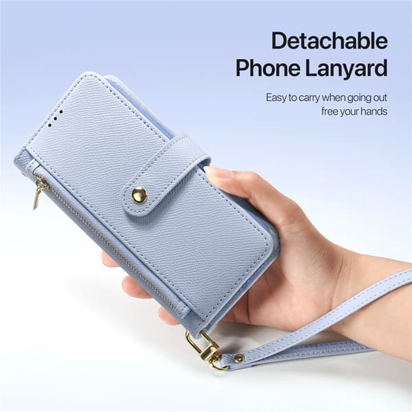 Dux Ducis iPhone 17 Pro Plånboksfodral MagSafe Detachable Lawa - Ljusblå Blå