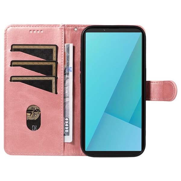 Sony Xperia 10 VII Konstläder Plånboksfodral T Shape Lines - Roséguld Roséguld