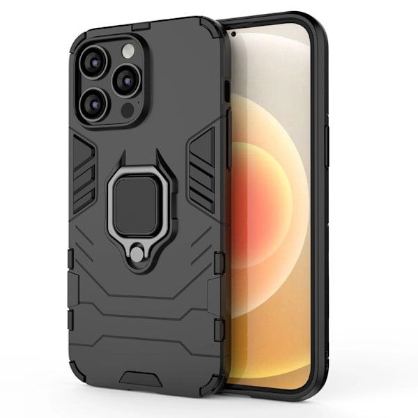 iPhone 14 Pro Mobilskal Ring Armor - Svart Svart