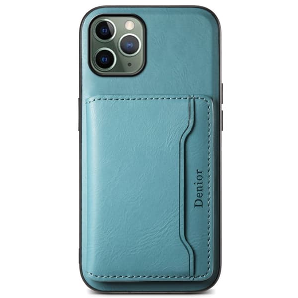DENIOR Mobilskal till iPhone 11 Pro PU Läder + PC + TPU - Blå