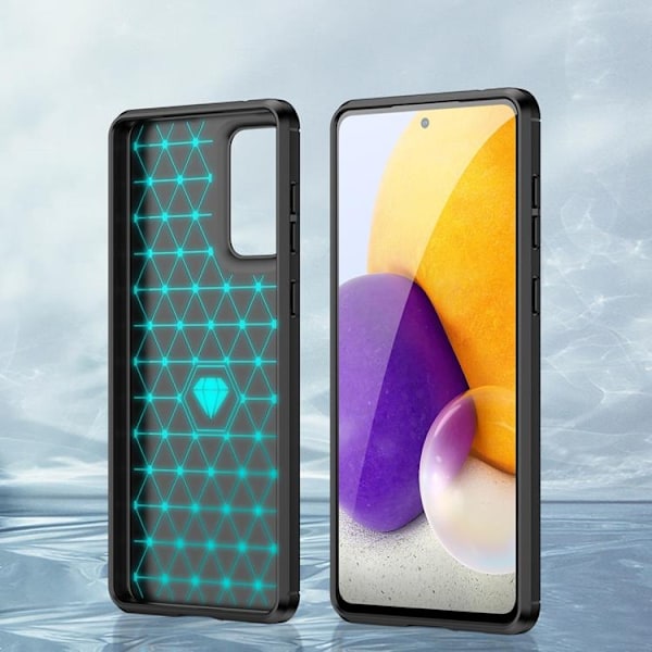 Carbon Galaxy A73 Skal Fleksibel - Sort Black