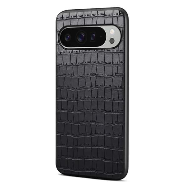 Mobilskal till Google Pixel 10 Pro XL Crocodile Texture - Svart Svart